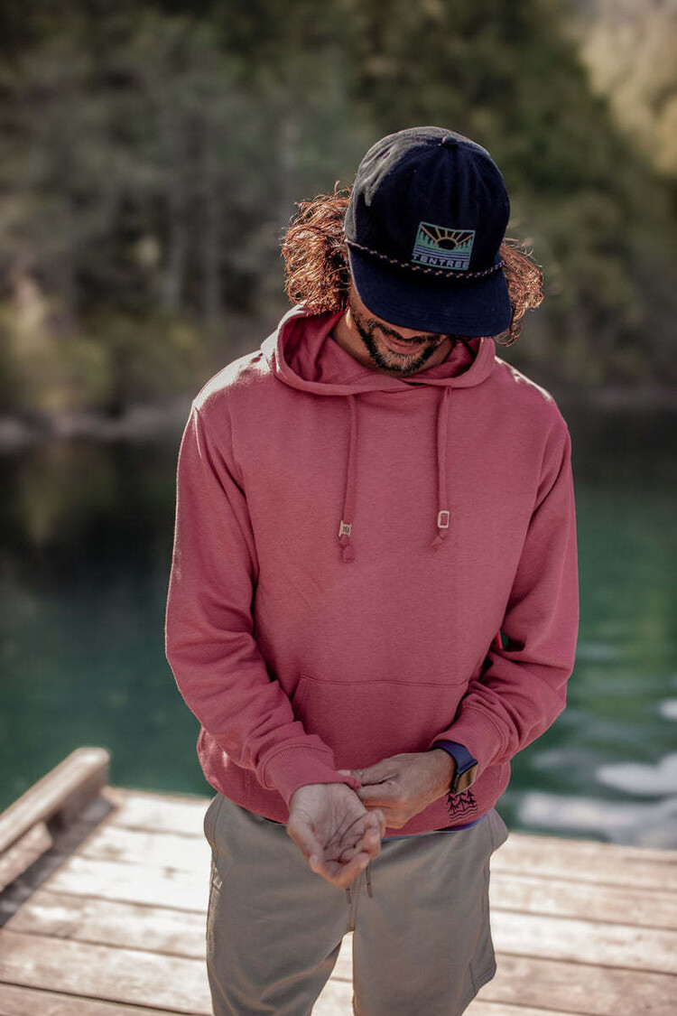 Tentree Tentree Getaway Relaxed Hoodie (Mens) | Rosewood/Graphite