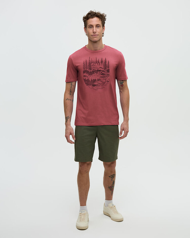 Tentree Tentree Getaway Tee (Mens) | Rosewood/Graphite