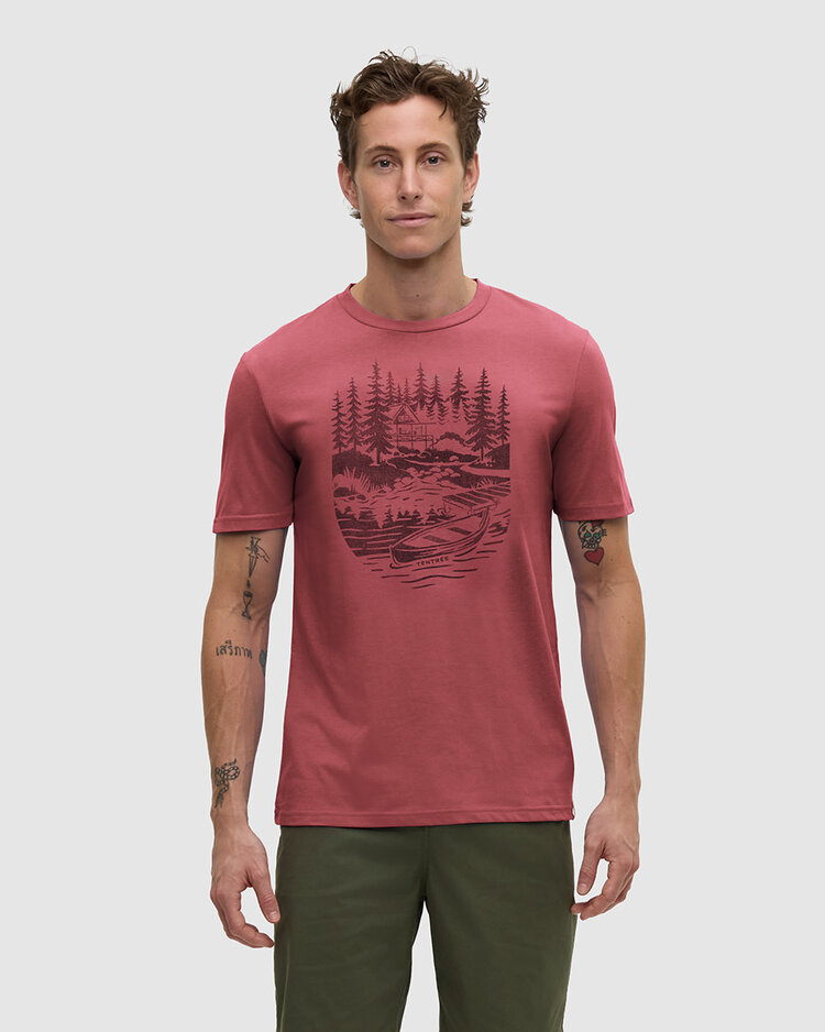 Tentree Tentree Getaway Tee (Mens) | Rosewood/Graphite