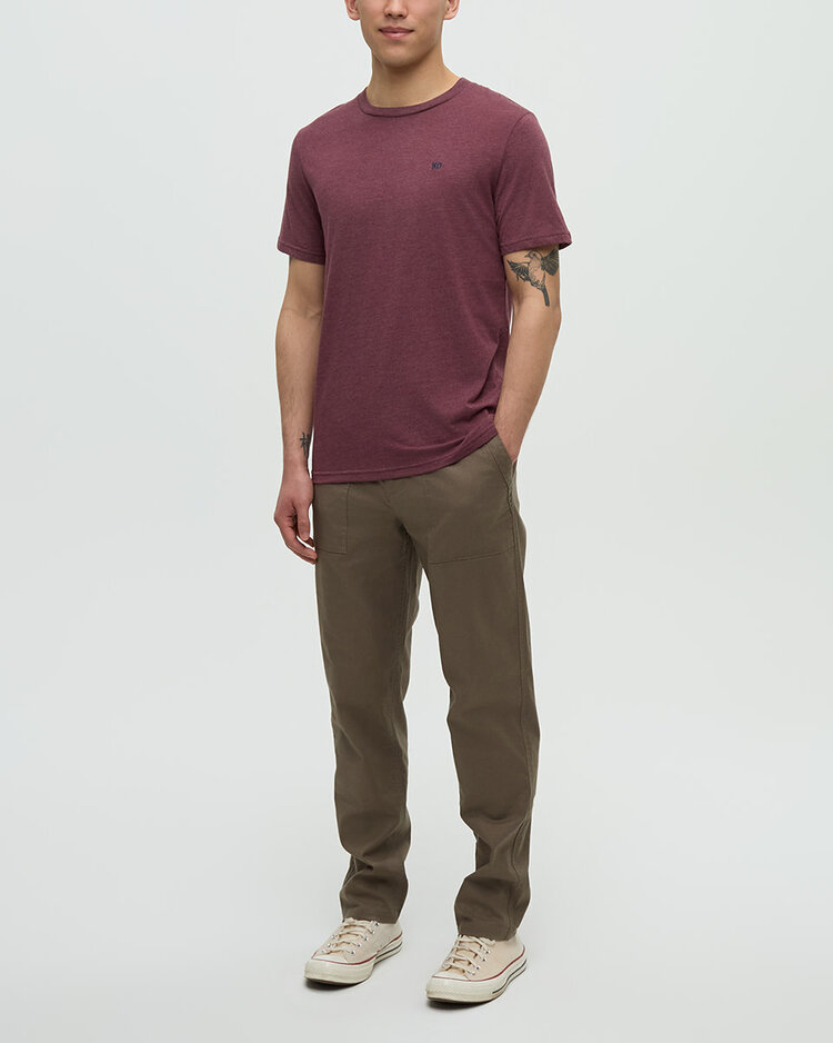 Tentree Tentree Embroidered Ten Tee (Mens) | Rosewood Fleck/Blue