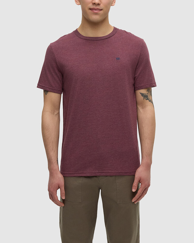 Tentree Tentree Embroidered Ten Tee (Mens) | Rosewood Fleck/Blue