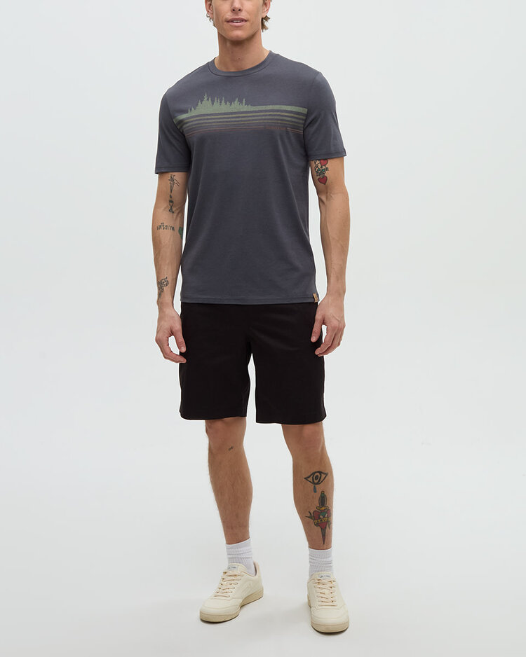 Tentree Tentree Retro Treeline Tee (Mens) | Graphite/Light Moss