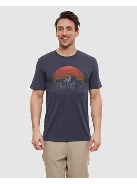 Tentree Tentree Vintage Sunset Tee (Mens) | Midnight Blue Htr/Arbutus