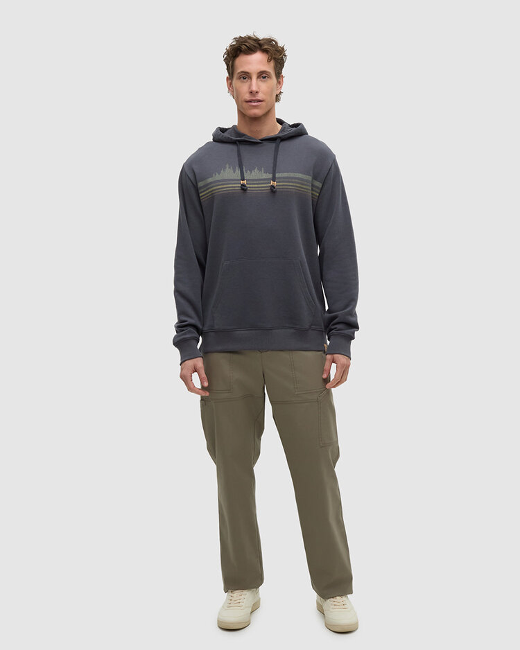 Tentree Tentree Retro Treeline Relaxed Hoodie (Mens) | Graphite/Light Moss