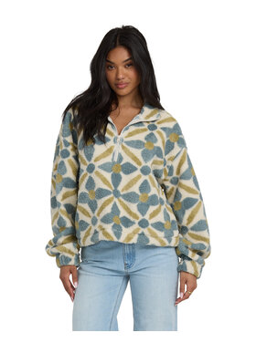 Billabong Billabong All The Time Sherpa 1/2 Zip (Womens) | Mason Blue