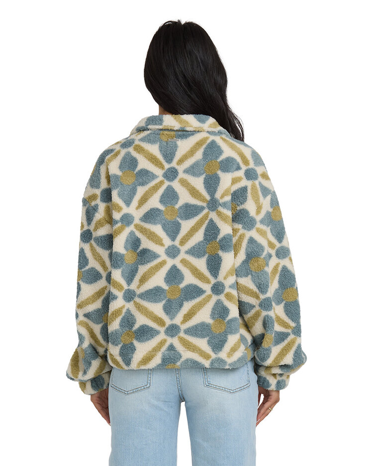 Billabong Billabong All The Time Sherpa 1/2 Zip (Womens) | Mason Blue