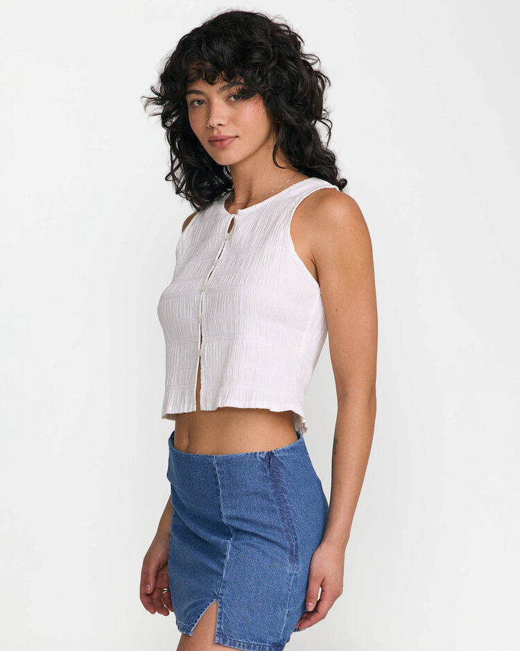 RVCA Rvca Scrunch Top (Womens) | Cloud