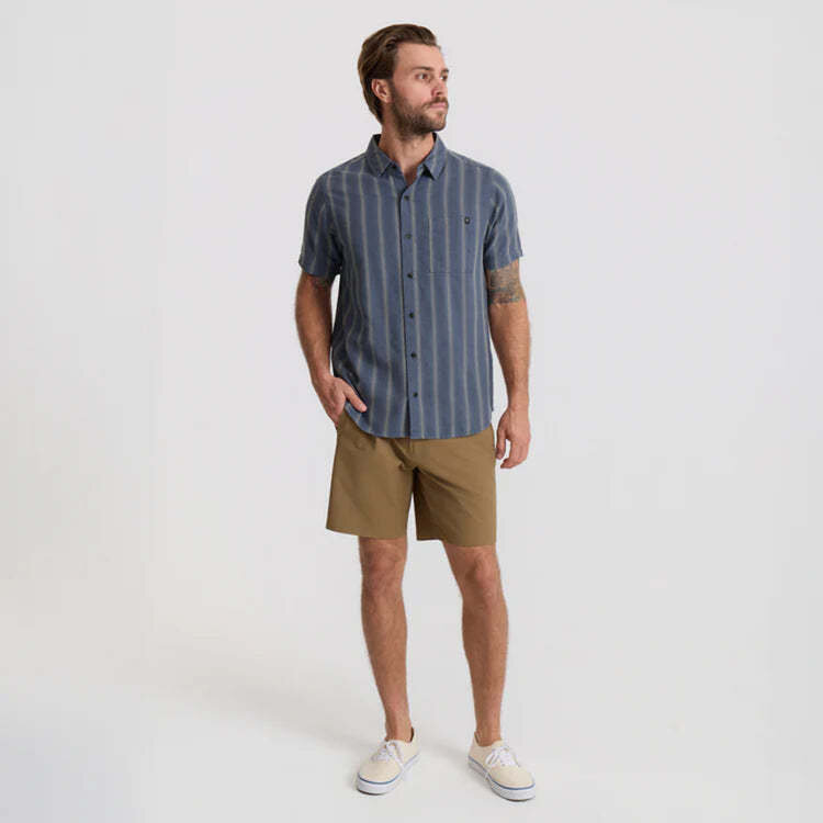 Roark Roark Crosswinds Ss Woven (Mens) | Neptune