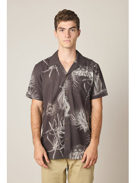 686 686 Nomad Perforated Button Up (Mens) | Black Desert Flora