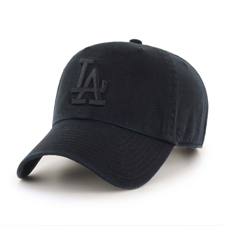 47 47 Mlb Clean Up Cap Black On Black | Los Angeles Dodgers