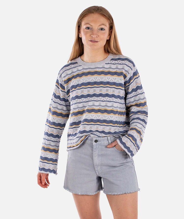 Jetty Jetty Lockwood Pointelle Sweater (Womens) | Blue