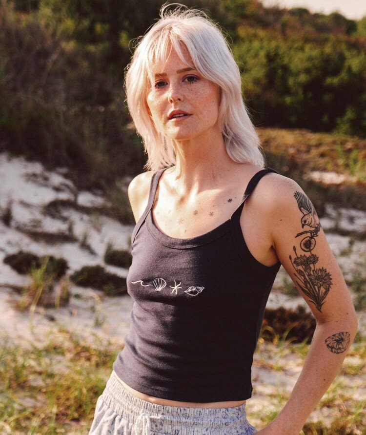 Jetty Jetty Coquille Crop Tank (Womens) | Navy