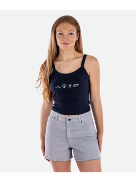 Jetty Jetty Coquille Crop Tank (Womens) | Navy