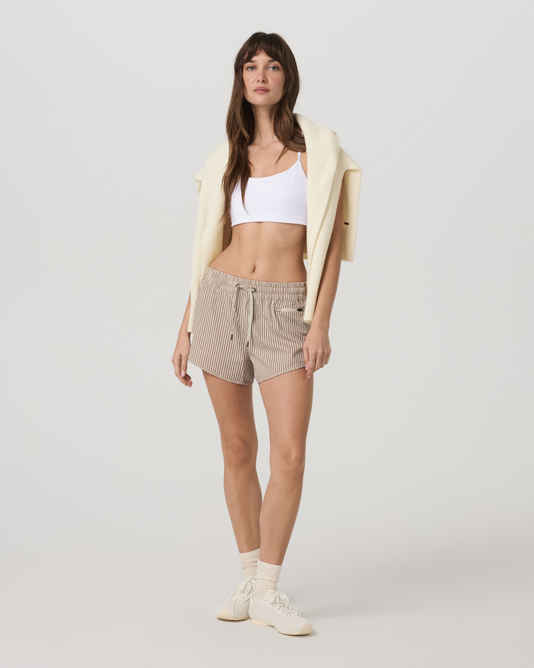 Vuori Vuori Clementine 2.0 Short 4" (Womens) | Cove Stripe Hickory
