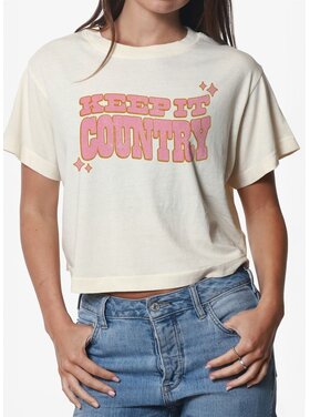 Girl Dangerous Girl Dangerous Keep It Country Os Crop Tee | Off White