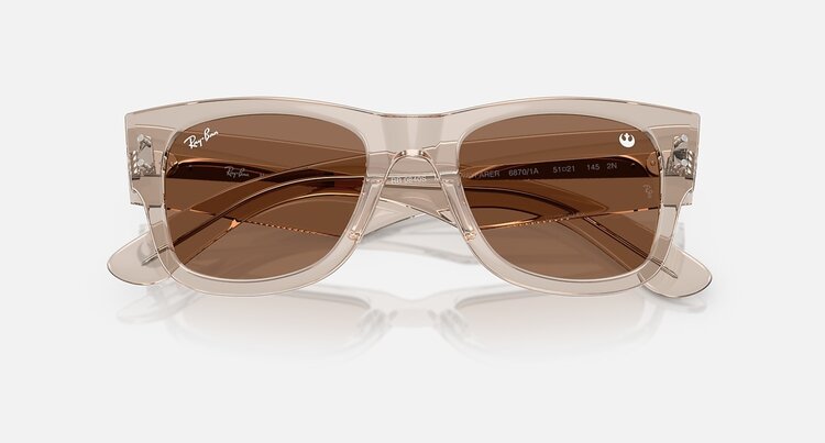 Ray Ban Ray Ban Mega Wayfarer Trans Light Brown | Light Violet