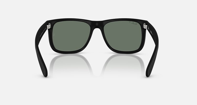 Ray Ban Ray Ban Justin Rubber Black | Green Mirror Silver Polarized