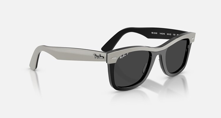 Ray Ban Ray Ban Wayfarer Grey On Black | Black Polarized