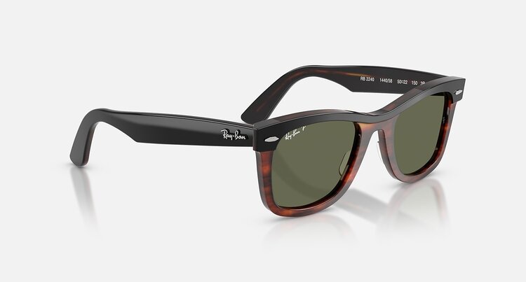 Ray Ban Ray Ban Wayfarer Black On Havana | Green Polarized