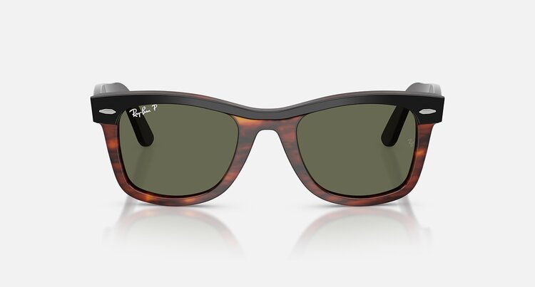 Ray Ban Ray Ban Wayfarer Black On Havana | Green Polarized
