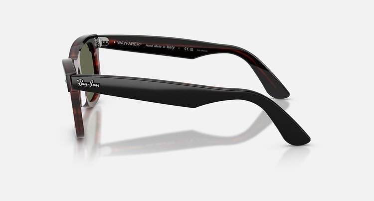 Ray Ban Ray Ban Wayfarer Black On Havana | Green Polarized