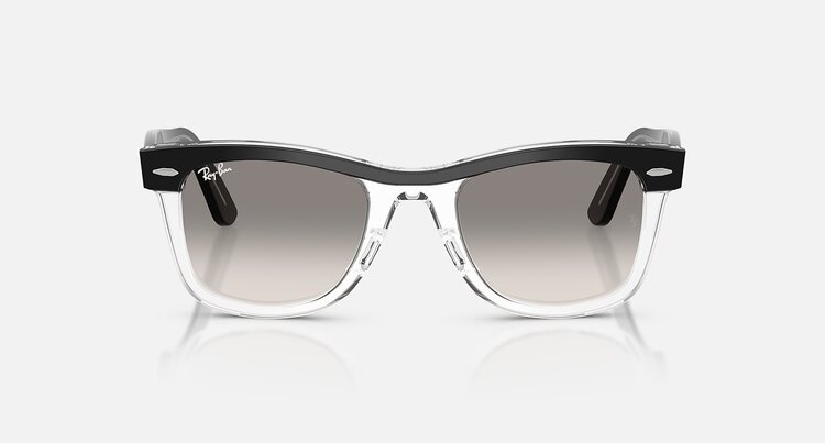 Ray Ban Ray Ban Wayfarer Black On Trans Clear | Gradient Grey