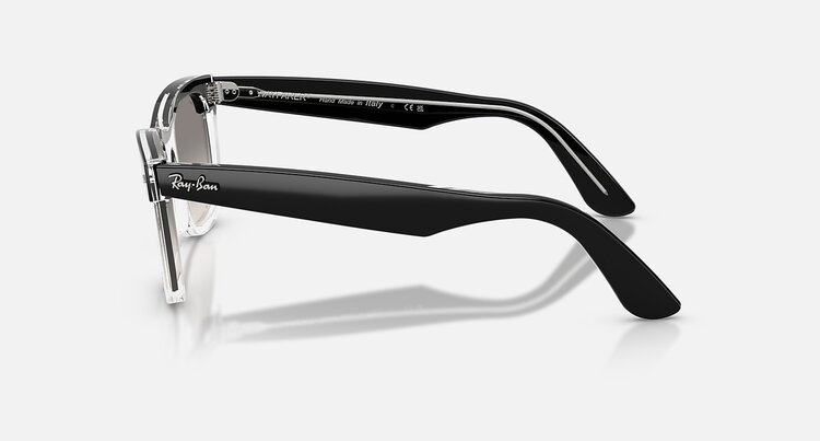 Ray Ban Ray Ban Wayfarer Black On Trans Clear | Gradient Grey