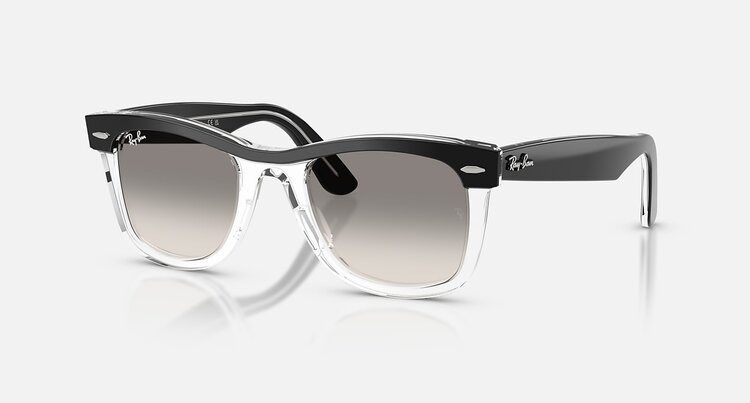 Ray Ban Ray Ban Wayfarer Black On Trans Clear | Gradient Grey