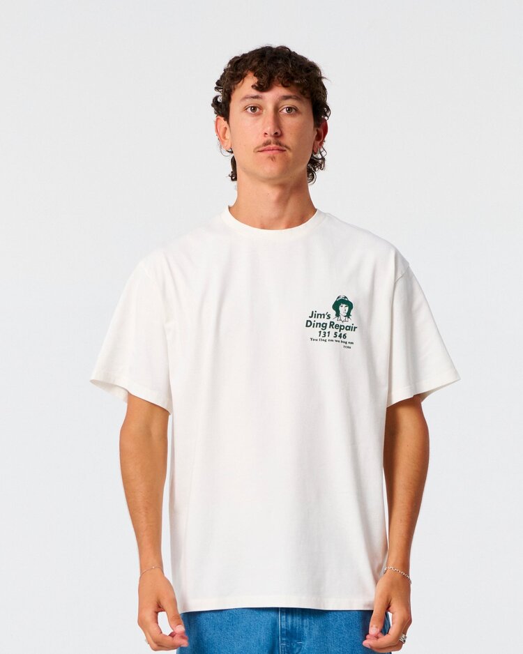 Critical Slide Society Critical Slide Jims Ding Repairs Tee  (Mens) | Vintage White