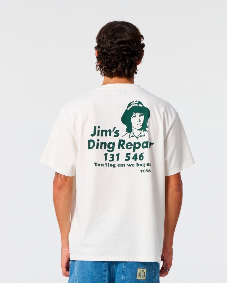 Critical Slide Society Critical Slide Jims Ding Repairs Tee  (Mens) | Vintage White