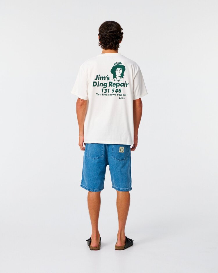Critical Slide Society Critical Slide Jims Ding Repairs Tee  (Mens) | Vintage White