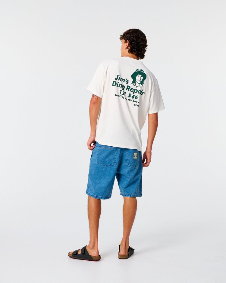 Critical Slide Society Critical Slide Jims Ding Repairs Tee  (Mens) | Vintage White