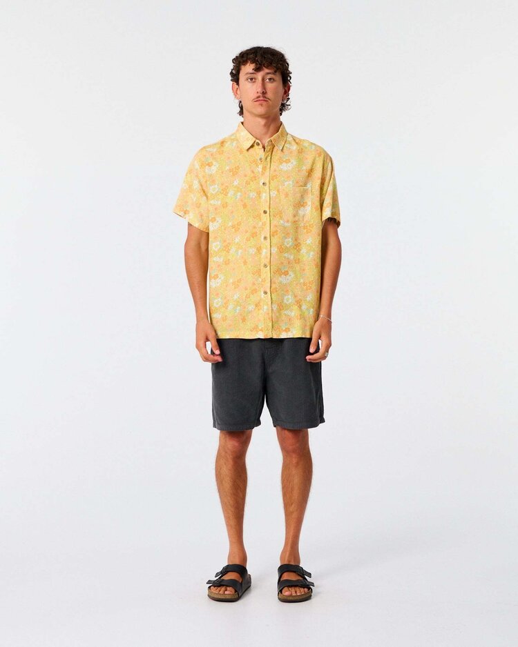 Critical Slide Society Critical Slide Hazed Floral Ss Shirt (Mens) | Sunflower