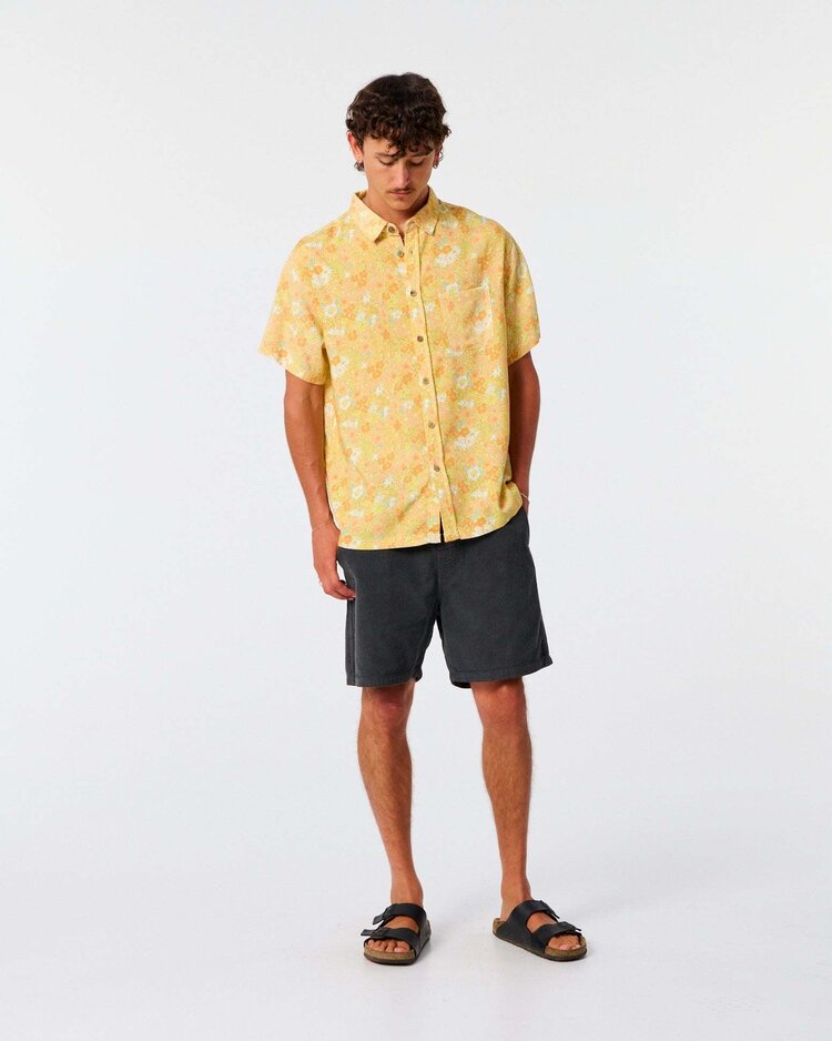 Critical Slide Society Critical Slide Hazed Floral Ss Shirt (Mens) | Sunflower
