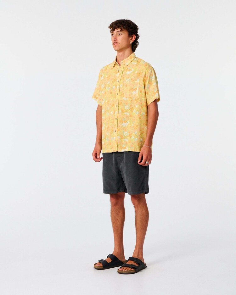 Critical Slide Society Critical Slide Hazed Floral Ss Shirt (Mens) | Sunflower