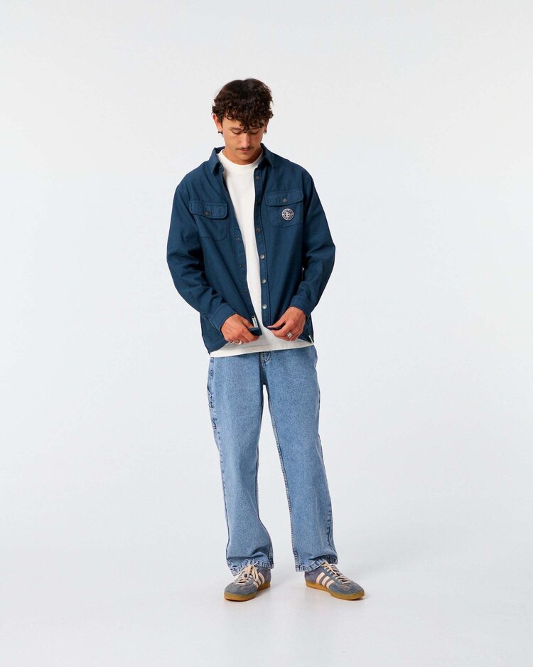 Critical Slide Society Critical Slide Sun Cured Overshirt (Mens) | Worker Blue