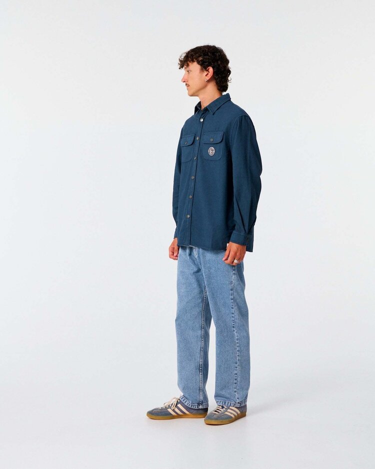 Critical Slide Society Critical Slide Sun Cured Overshirt (Mens) | Worker Blue