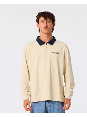 Critical Slide Society Critical Slide Sun Cured 1/4 Zip Rugby (Mens) | Ecru