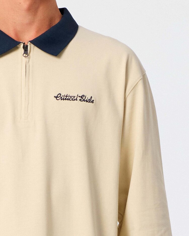 Critical Slide Society Critical Slide Sun Cured 1/4 Zip Rugby (Mens) | Ecru