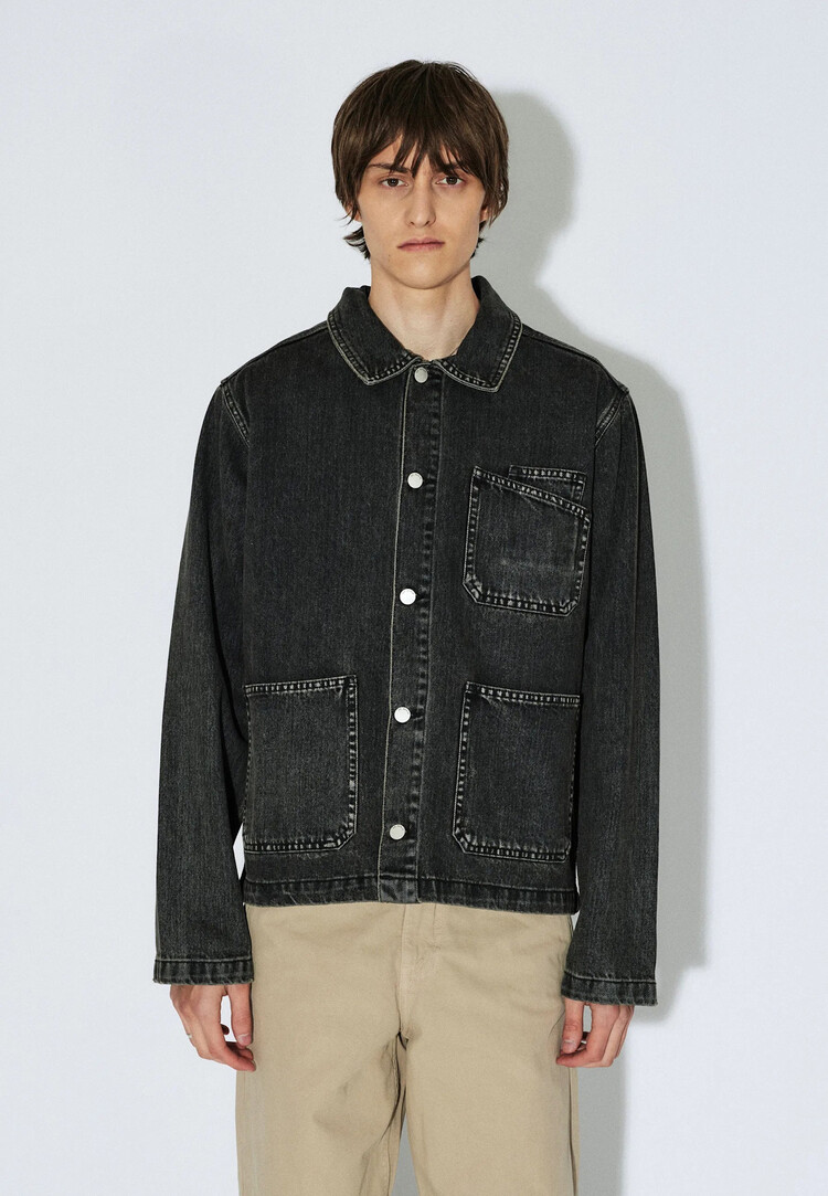 Dr Denim Dr. Denim Evon Worker Jacket (Unisex) | Aged Black