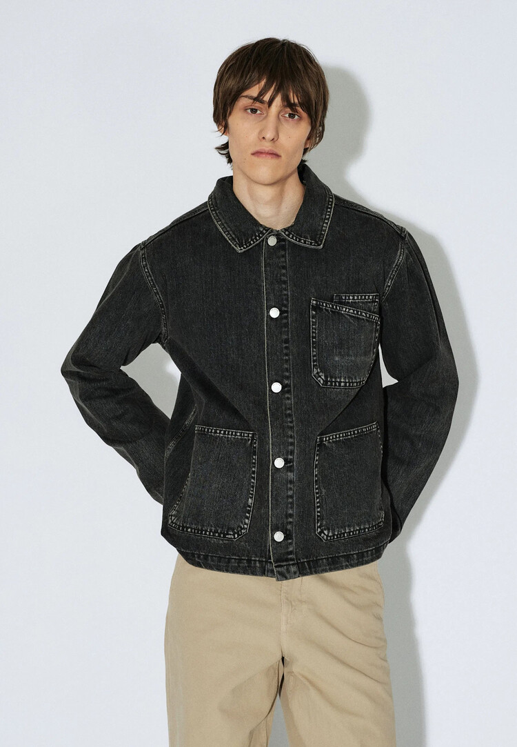 Dr Denim Dr. Denim Evon Worker Jacket (Unisex) | Aged Black
