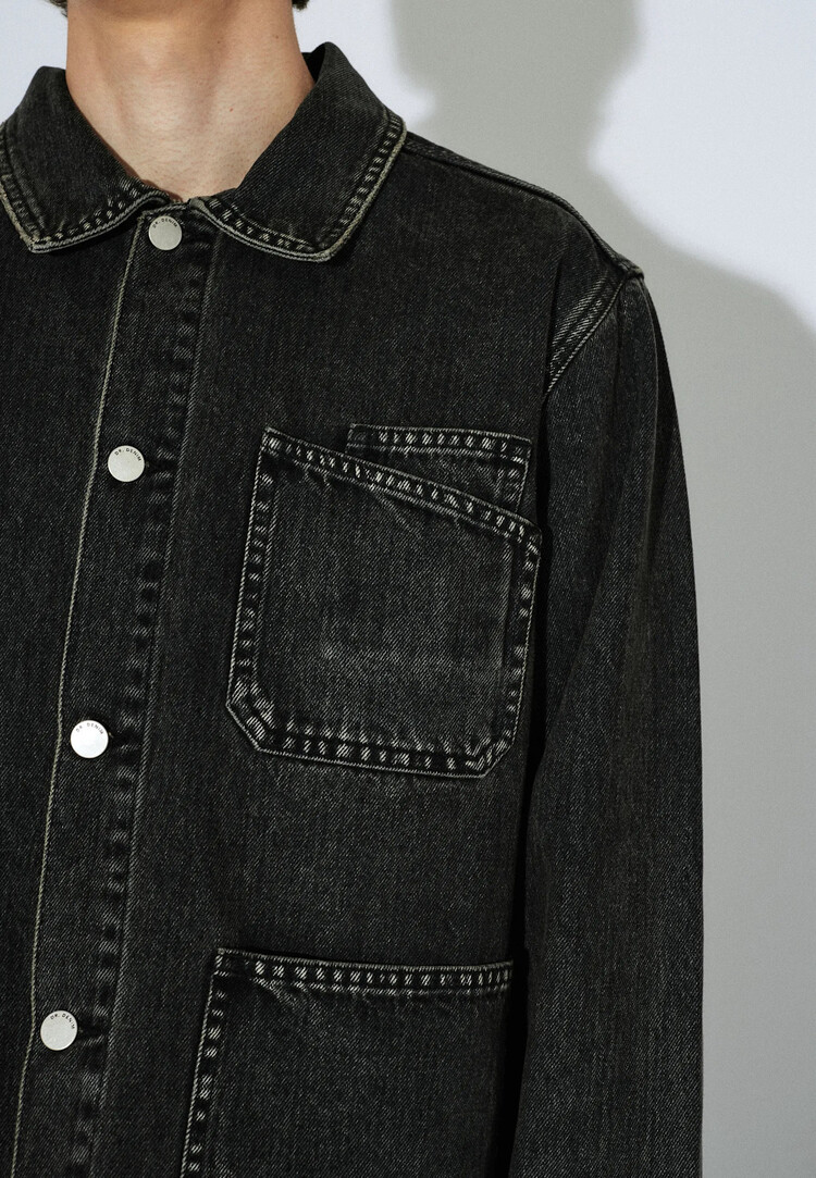 Dr Denim Dr. Denim Evon Worker Jacket (Unisex) | Aged Black