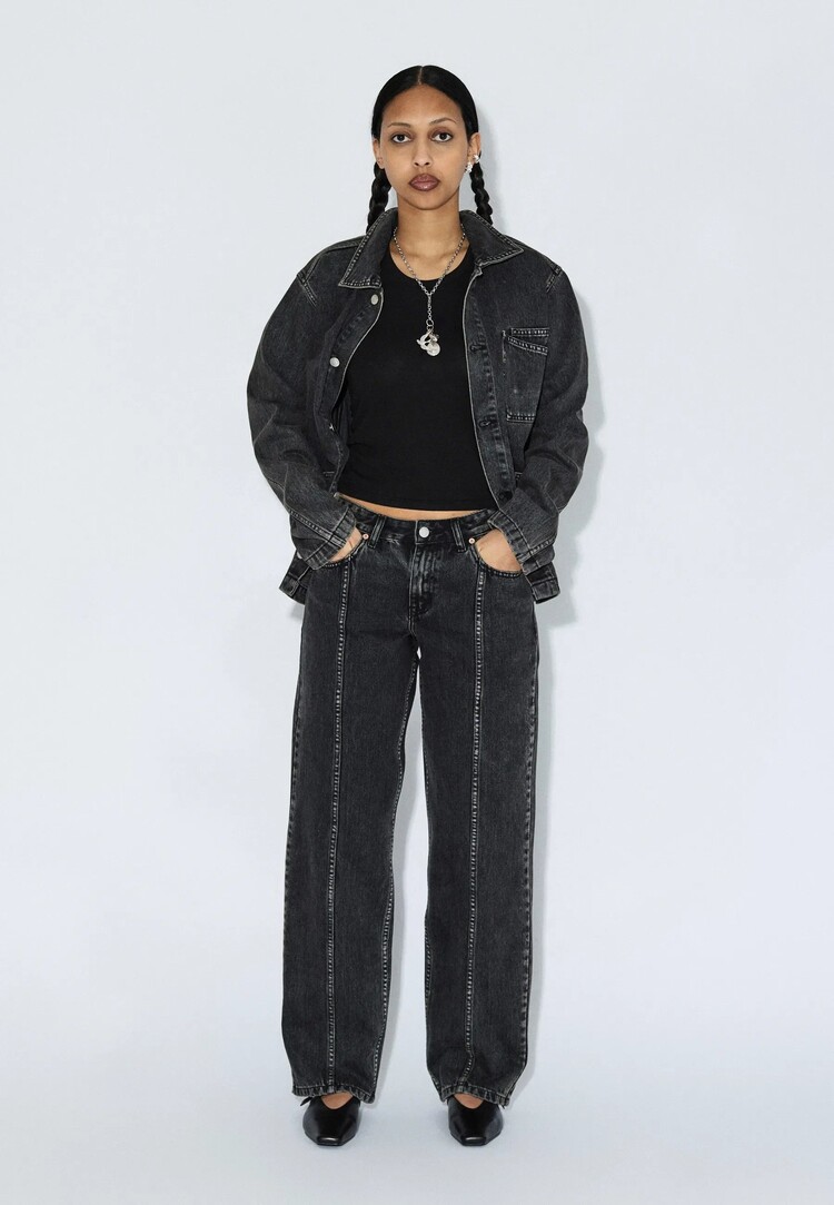 Dr Denim Dr. Denim Evon Worker Jacket (Unisex) | Aged Black