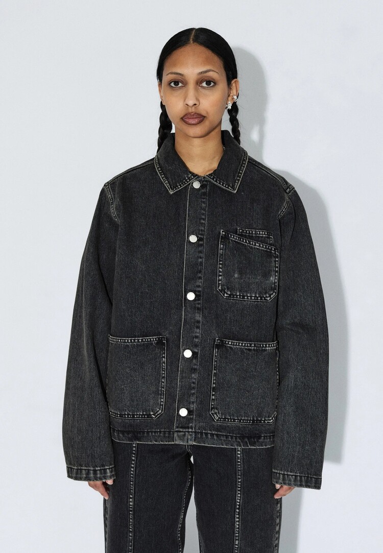 Dr Denim Dr. Denim Evon Worker Jacket (Unisex) | Aged Black