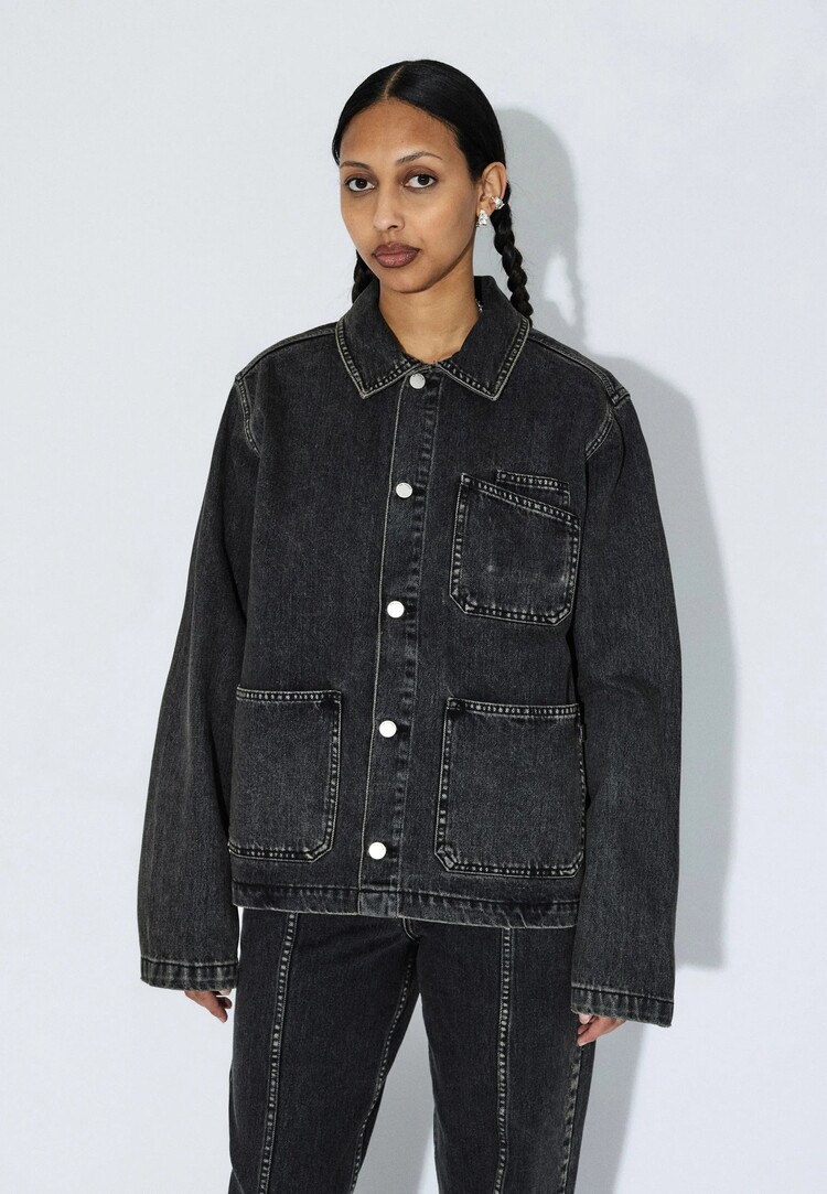 Dr Denim Dr. Denim Evon Worker Jacket (Unisex) | Aged Black