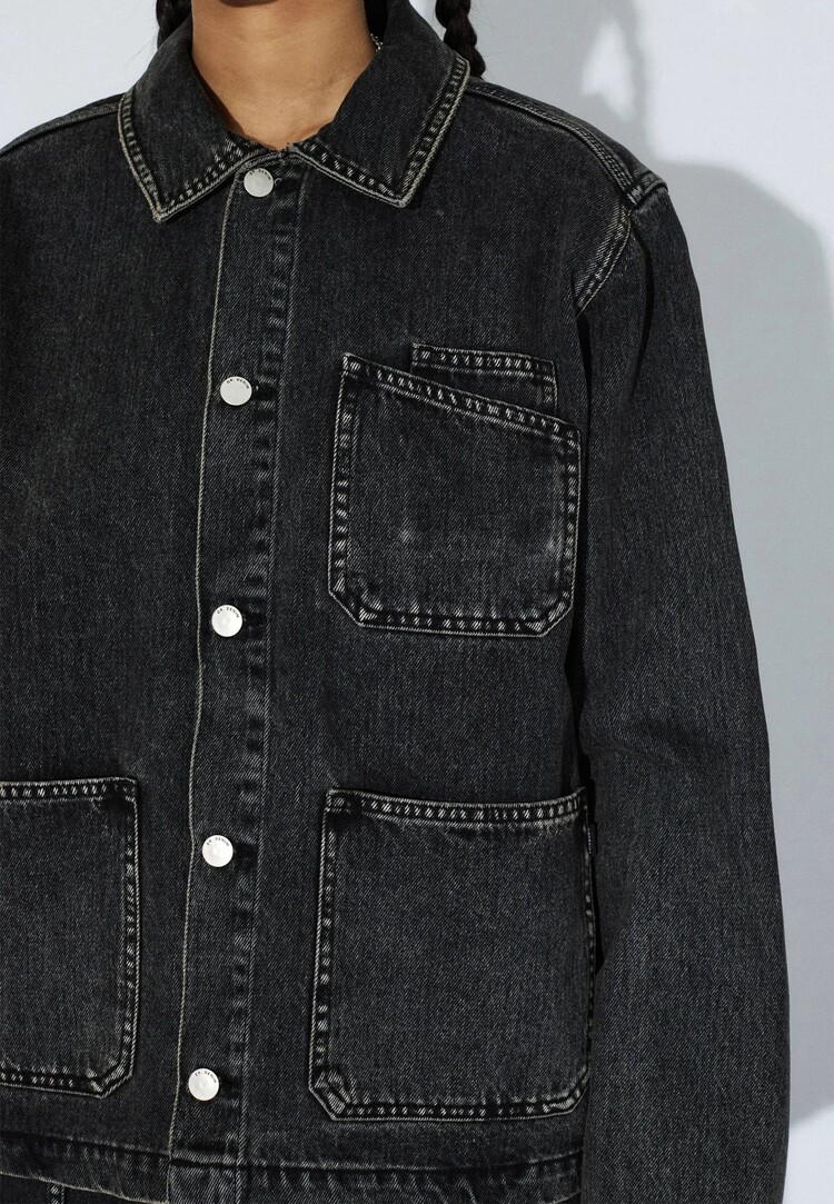 Dr Denim Dr. Denim Evon Worker Jacket (Unisex) | Aged Black