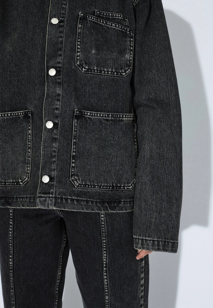 Dr Denim Dr. Denim Evon Worker Jacket (Unisex) | Aged Black