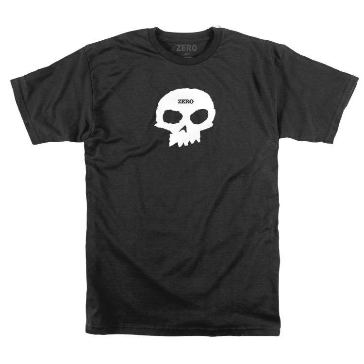 Zero Zero Single Skull Tee | Black