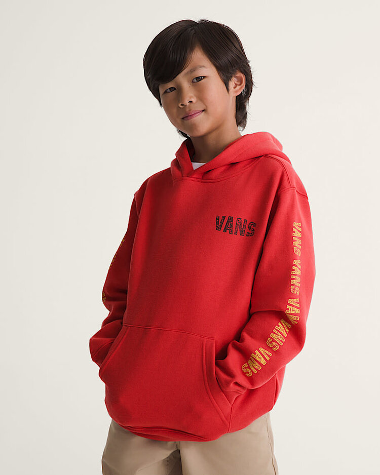 Vans Vans Racing Flames Pullover (Youth) | Crimson Haze