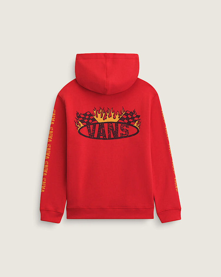Vans Vans Racing Flames Pullover (Youth) | Crimson Haze
